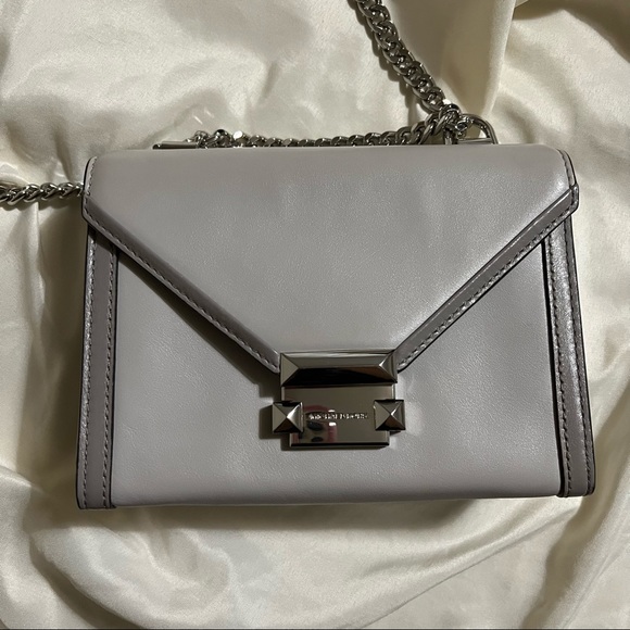 Michael Kors Mini Whitney Grey Crossbody Bag - Picture 3 of 15